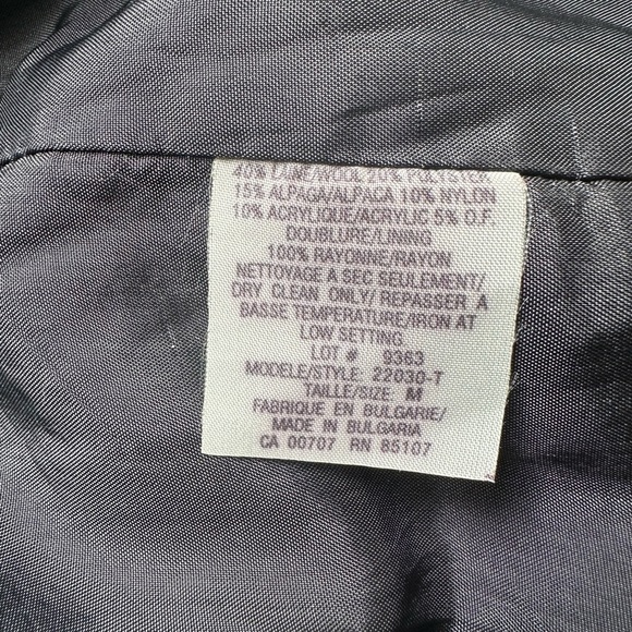 Women's Men’s Aztec Tribal Alpaca Wool Black and Gray Patterned Coat M L XL - Picture 8 of 13